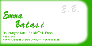 emma balasi business card